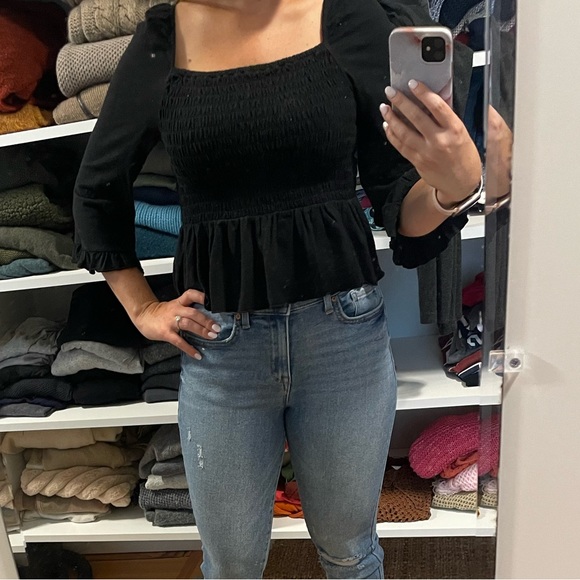 Black long sleeve top - Picture 2 of 4